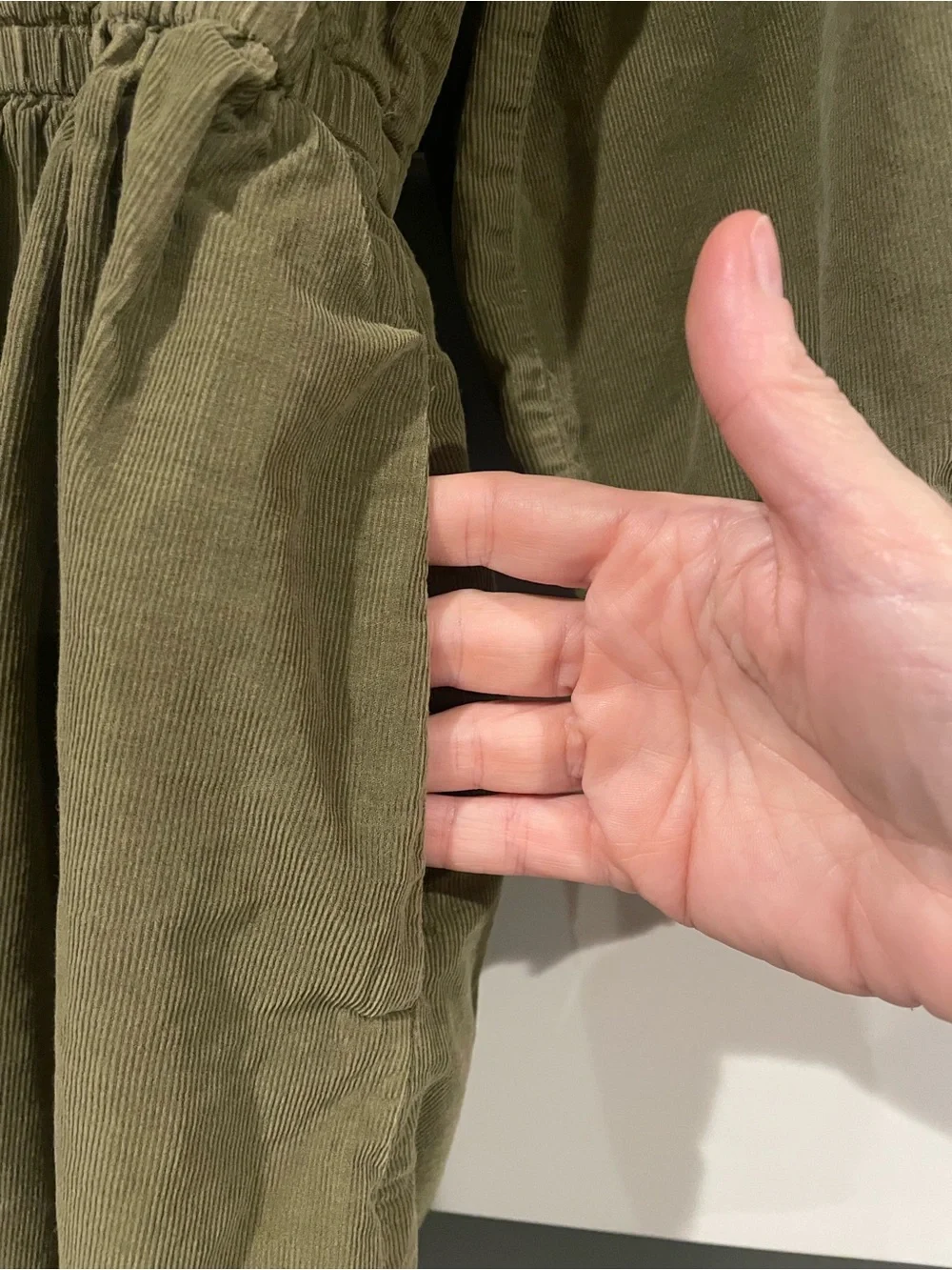 Madewell Olive Green Square-Neck Embroidered Long-Sleeve Dress